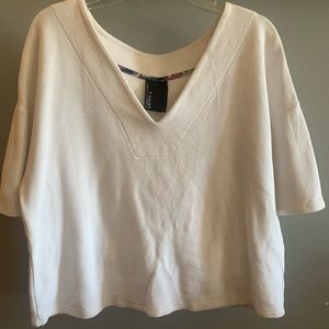 Anthro Boxy V-neck Blouse